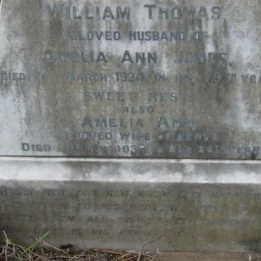 THOMAS William -1924 &amp; Amelia Ann JONES -193?