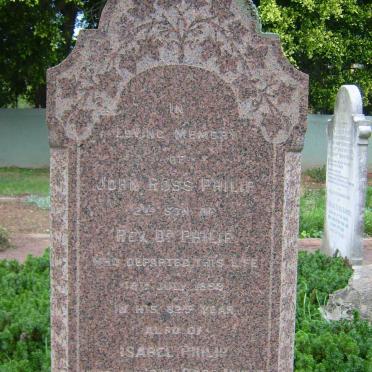 PHILIP John Ross -1898 &amp; Isabel THOMSON -1903