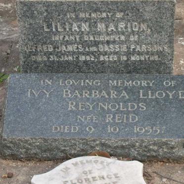 PARSONS Lillian Marion -1882 :: REYNOLDS Ivy Barbara Lloyd nee REID -1955