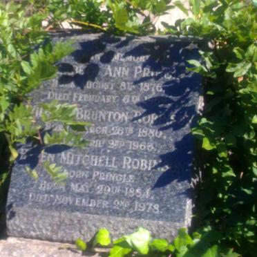 PRINGLE Elizabeth Ann 1876-1959 :: ROBINSON William Brunton 1880-1965 &amp; Helen Mitchell PRINGLE 1884-1978