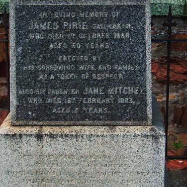 PIRIE James -1885 :: MITCHEL Jane nee PIRIE -1883