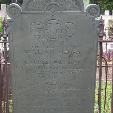 PALMER William Henry -1872