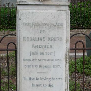 ANDRIES Rosaline Krebs nee DU TOIT 1866-1907