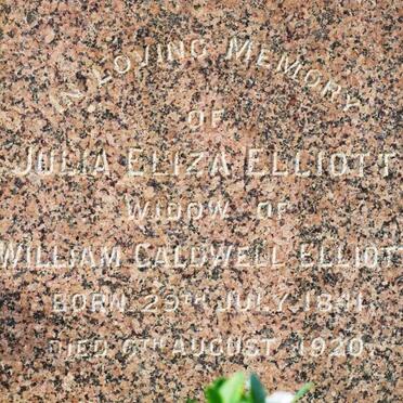 ELLIOTT Julia Eliza 1841-1920