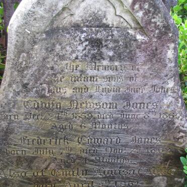 JONES Edwin Newsom -1860 :: JONES Frederick Edward -1862 :: JONES Emily Louisa 1862