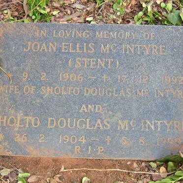 Mc INTYRE Shalto Douglas 1904-1995 &amp; Joan Ellis STENT 1906-1992