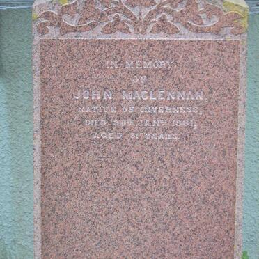 MacLENNAN John -1881