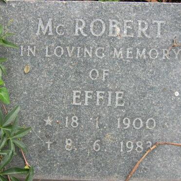 Mc ROBERT Effie 1900-1983