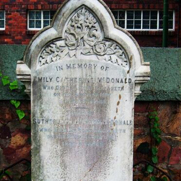 McDONALD Sutherland McInroy -1881 :: McDONALD Emily Catherine -1897