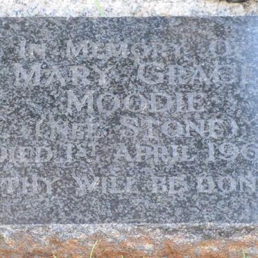 MOODIE Mary Grace nee STONE -1963