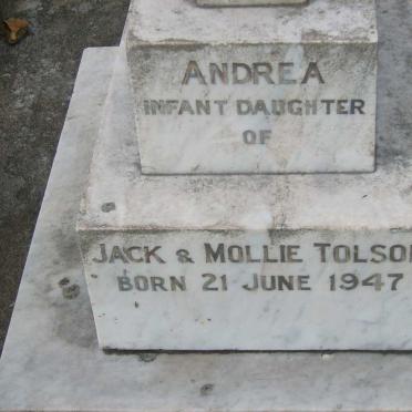 TOLSON Alfred Septimus -1918 &amp; Winifred Ethel -1964 :: TOLSON Andrea 1947-