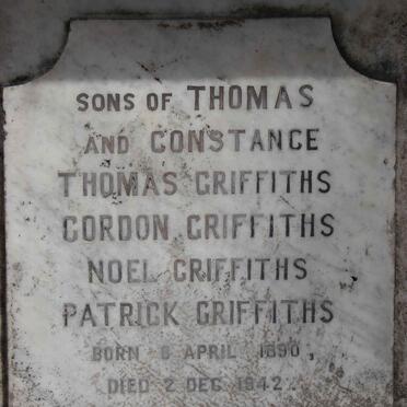 GRIFFITHS Thomas :: GRIFFITHS Gordon :: GRIFFITHS Noel :: GRIFFITHS Patrick