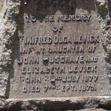 LEVICK Winifred Olga 1877-1899