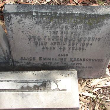 MORRIS Ebenezer -1893  &amp; Florence -1894 :: EDENBOROUGH Alice Emmeline -1901