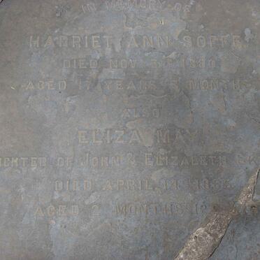 SOFFE Harriet Ann -1880 :: SKINNER Eliza May -1885