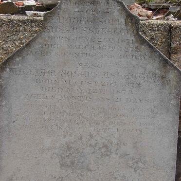 ? AS?K??? ? Sophia Susar 1871-1872 :: ? AS?K??? William Joseph 1872-1873