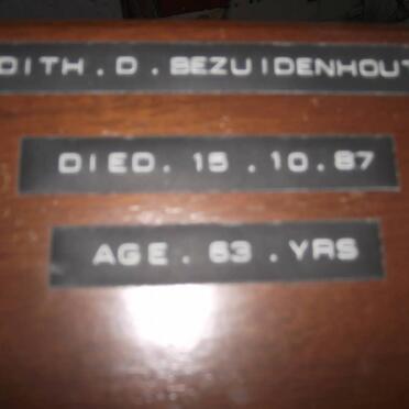 BEZUIDENHOUT Edith D. -1987