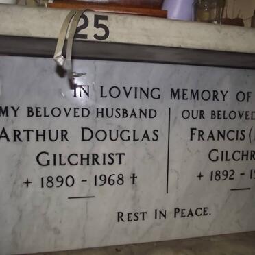 GILCHRIST Arthur Douglas 1890-1968 &amp; Francis 1892-1973
