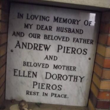 PIEROS Andrew &amp; Ellen Dorothy