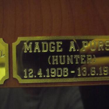 PURSE Madge A. nee HUNTER 1908-1996
