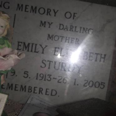 STURDY Emily Elizabeth 1913-2005