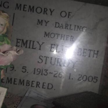 STURDY Emily Elizabeth 1913-2005
