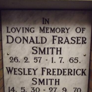 SMITH Wesley Frederick 1930-1970 :: SMITH Donald Fraser 1957-1965