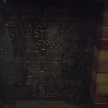 STRYDOM C.J. 1910-1966 &amp; Daphne 1916-2008
