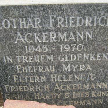 ACKERMANN Lothar Friedrich 1945-1970