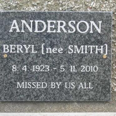 ANDERSON Beryl nee SMITH 1923-2010