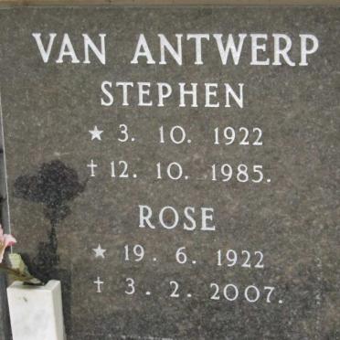 ANTWERP Stephen, van 1922-1985 &amp; Rose 1922-2007