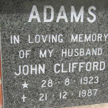 ADAMS John Clifford 1923-1987