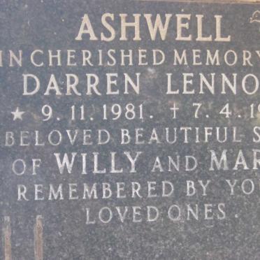 ASHWELL Darren Lennon 1981-1983