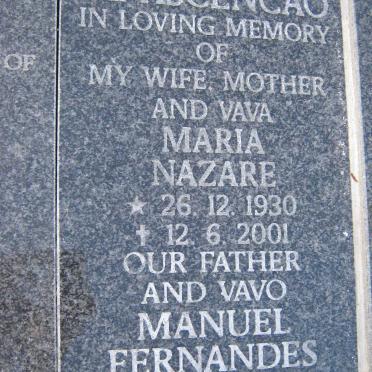 ASCENCAO Manuel Fernandes, de 1929-2002 &amp; Maria Nazare 1930-2001