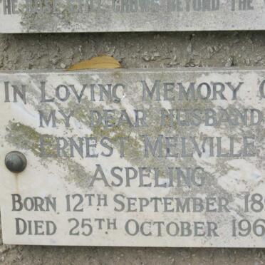 ASPELING Ernest Melville 1890-1965