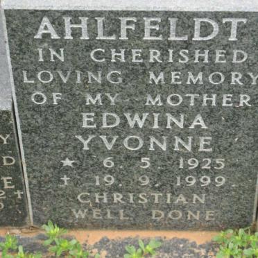 AHLFELDT Edwina Yvonne 1925-1999