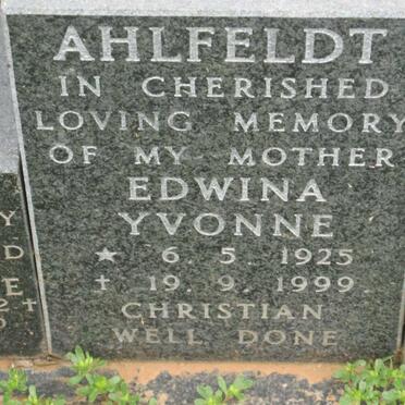 AHLFELDT Edwina Yvonne 1925-1999
