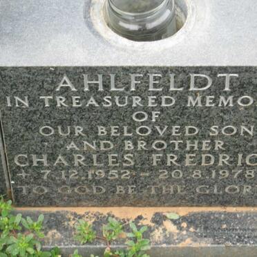 AHLFELDT Charles Frederick 1952-1978