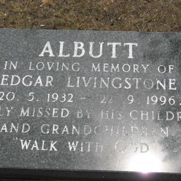 ALBUTT Edgar Livingstone 1932-1996