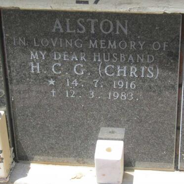 ALSTON H.C.G. 1916-1983