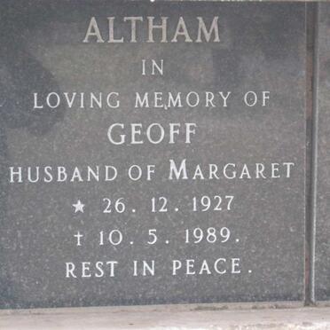 ALTHAM Geoff 1927-1989