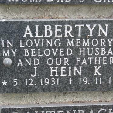 ALBERTYN J. Hein K. 1931-1984