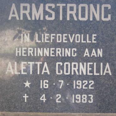 ARMSTRONG Aletta Cornelia 1922-1983
