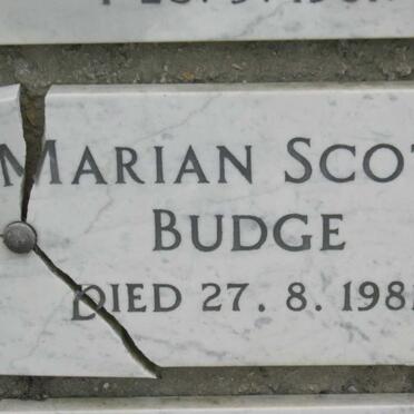 BUDGE Marian Scott -1981