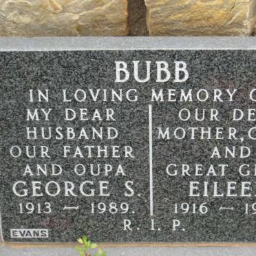 BUBB George S. 1913-1989 &amp; Eileen 1916-1997