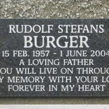 BURGER Rudolf Stefans 1957-2004