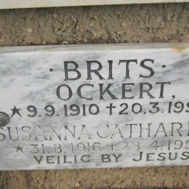 BRITS Ockert 1910-1990 &amp; Susanna Catharina 1916-1999