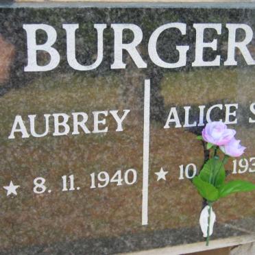 BURGER Aubrey 1940- &amp; Alice S. 1938-