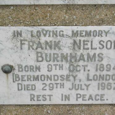 BURNHAMS Frank Nelson 1894-1962