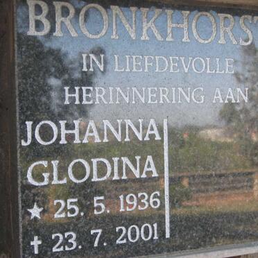 BRONKHORST Johanna Glodina 1936-2001